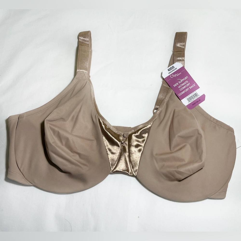 Olga Women's Beige Satin Bra